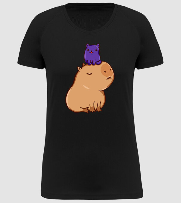 Capybara minta fekete pólón