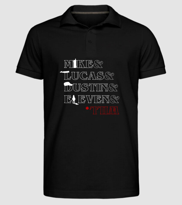Stranger Things minta fekete pólón