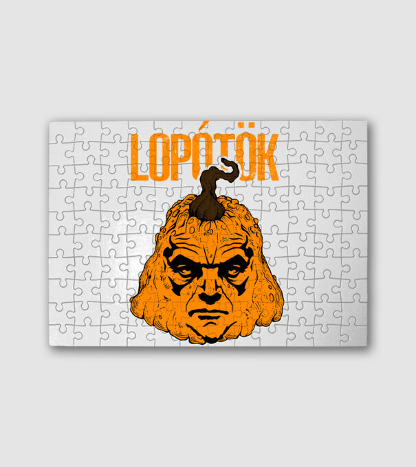 Lopótök minta fehér pólón