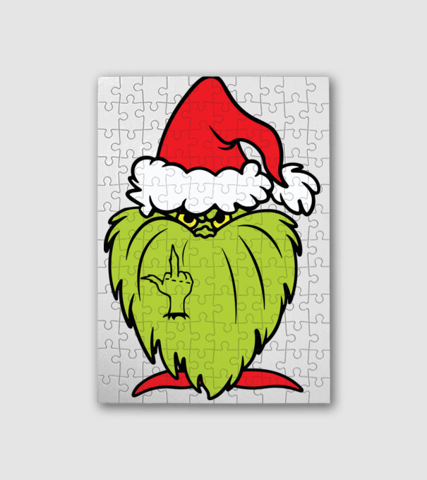 Fcking Grinchmas minta fehér pólón