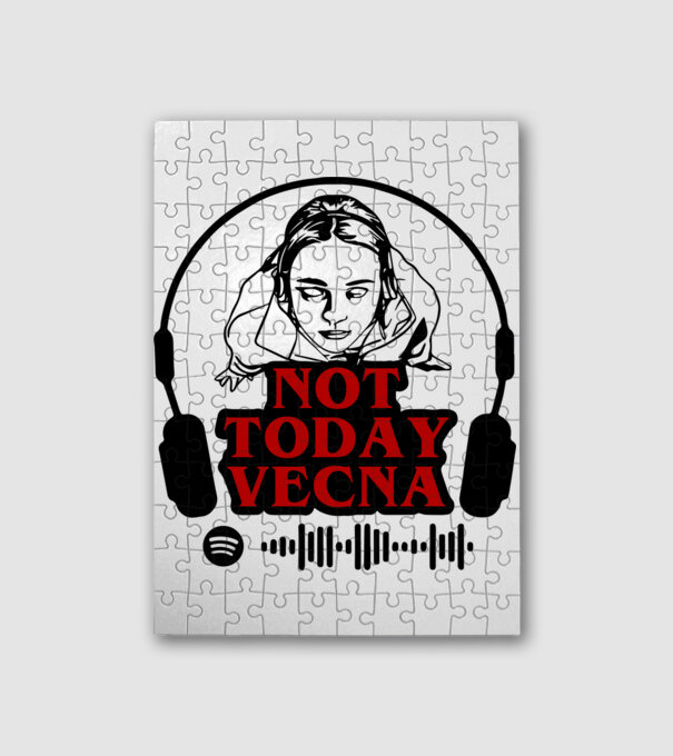 Not today Vecna Stranger Things minta fehér pólón