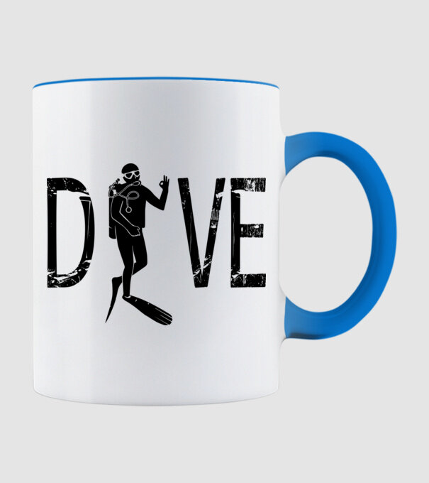Dive minta világoskék pólón