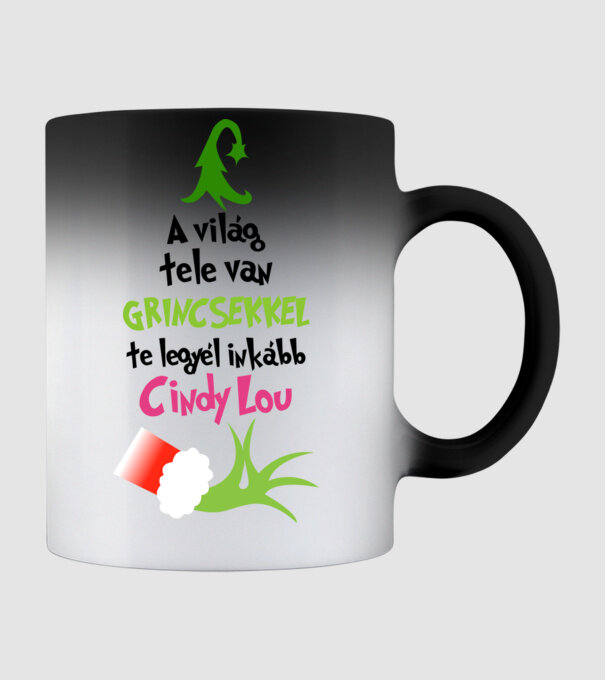 Cindy Lou minta fekete pólón