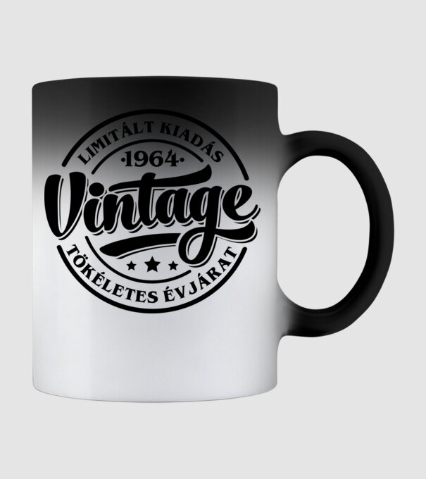 Vintage 1964 minta fekete pólón