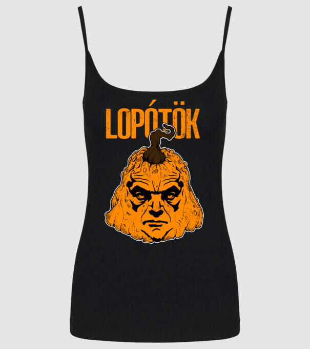 Lopótök minta fekete pólón