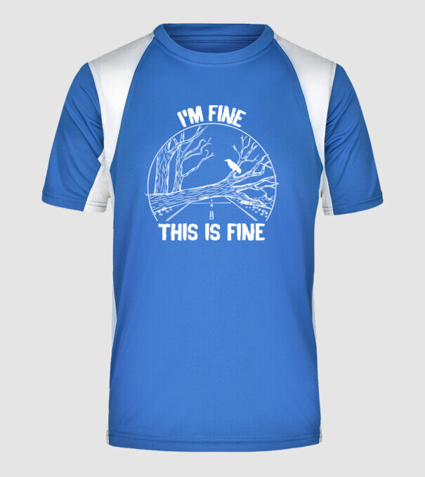 I'm Fine minta királykék pólón