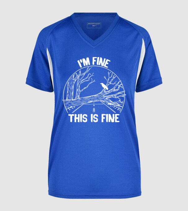 I'm Fine minta királykék pólón