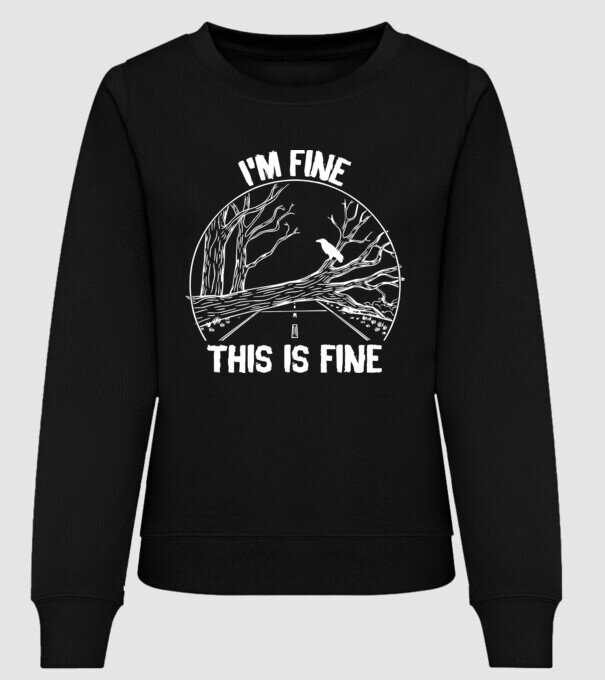 I'm Fine minta fekete pólón