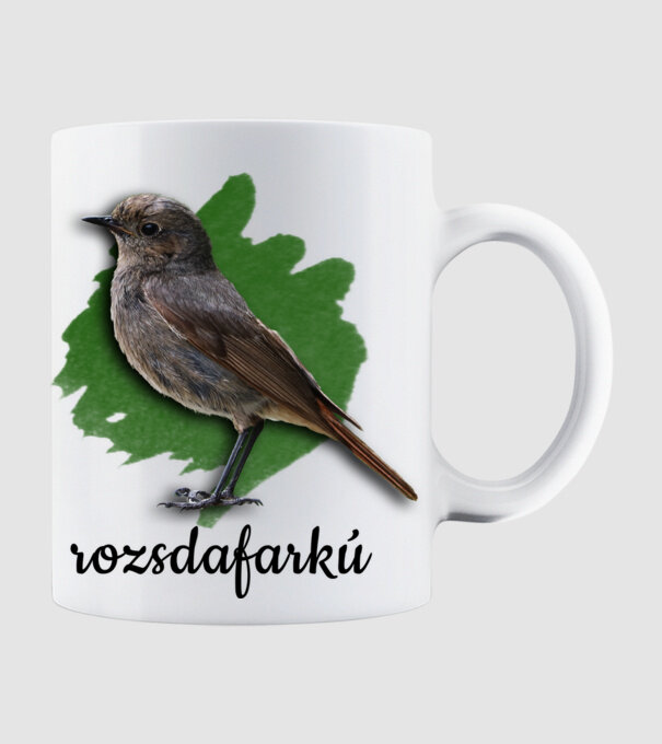 rozsdafarkú minta fehér pólón