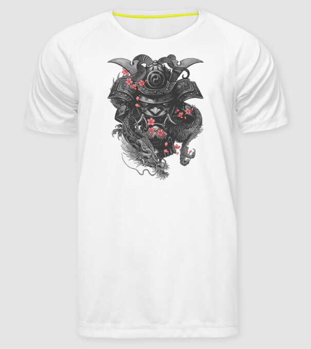 Samurai - dragon fantasy minta fehér pólón