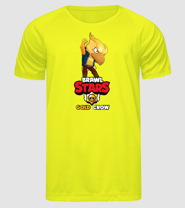 Brawls stars Gold Crow minta neonsárga pólón