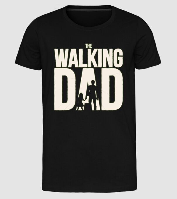 The walking DAD minta fekete pólón