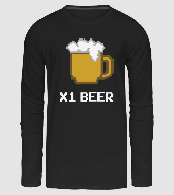 Gamer x 1 beer- sör bónusz minta fekete pólón