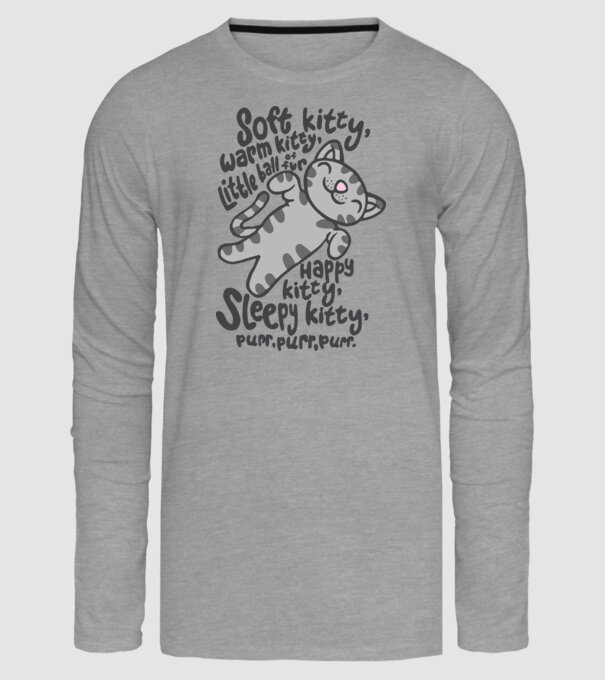 Soft kitty ... The Big Bang Theory minta szürke pólón