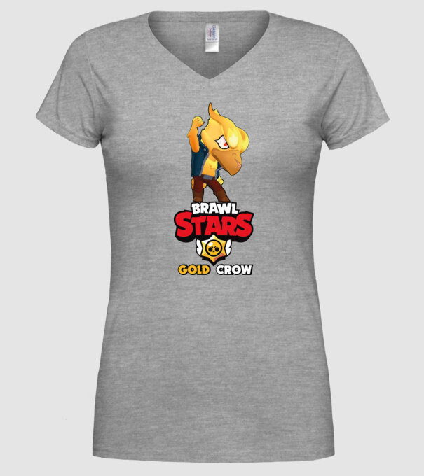 Brawls stars Gold Crow minta szürke pólón