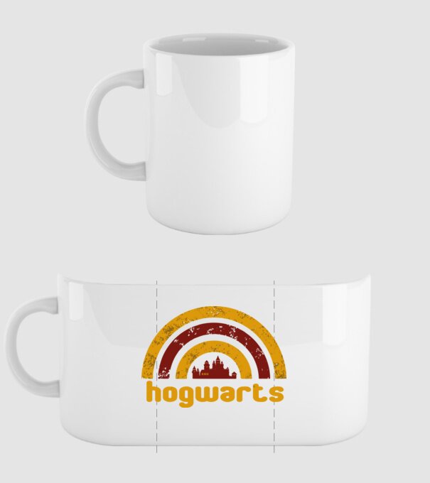 Hogwards minta fehér pólón