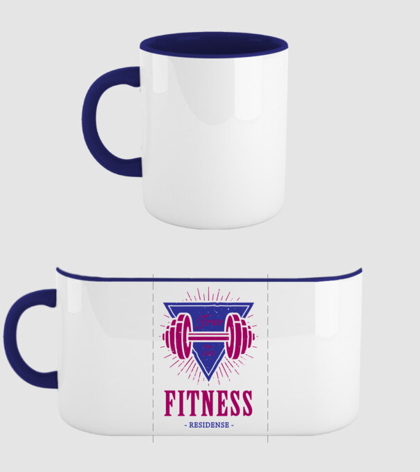 Retro Gym 11 - True Fitness minta sötétkék pólón