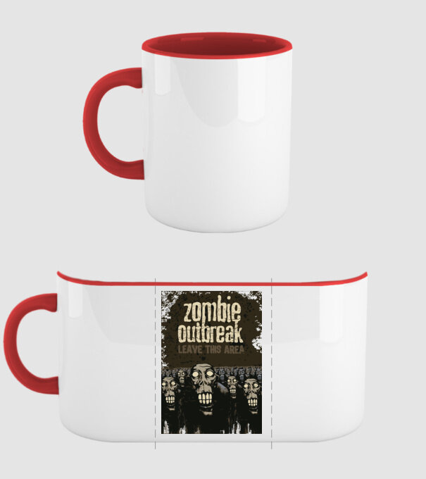 Zombi veszély 2 minta piros pólón