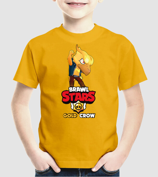 Brawls stars Gold Crow minta sárga pólón