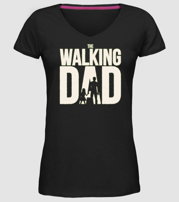 The walking DAD minta fekete pólón