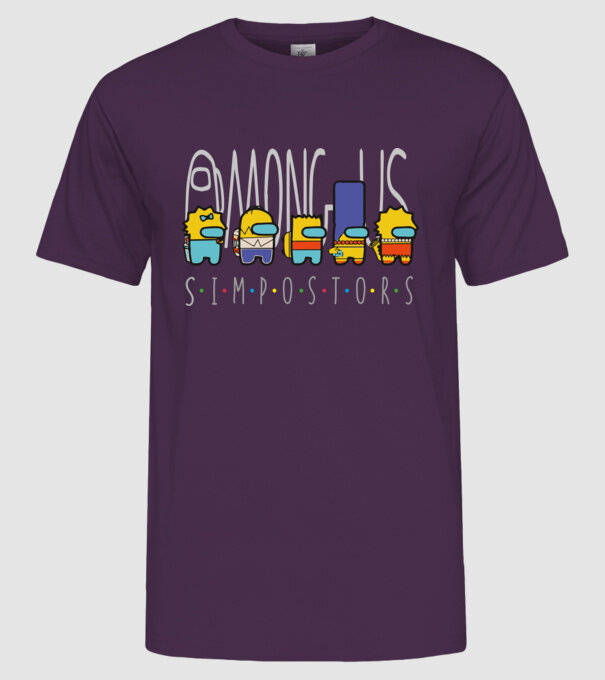 Among us - simpostors impostors simpsons minta lila pólón
