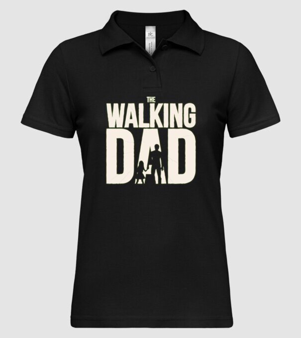 The walking DAD minta fekete pólón