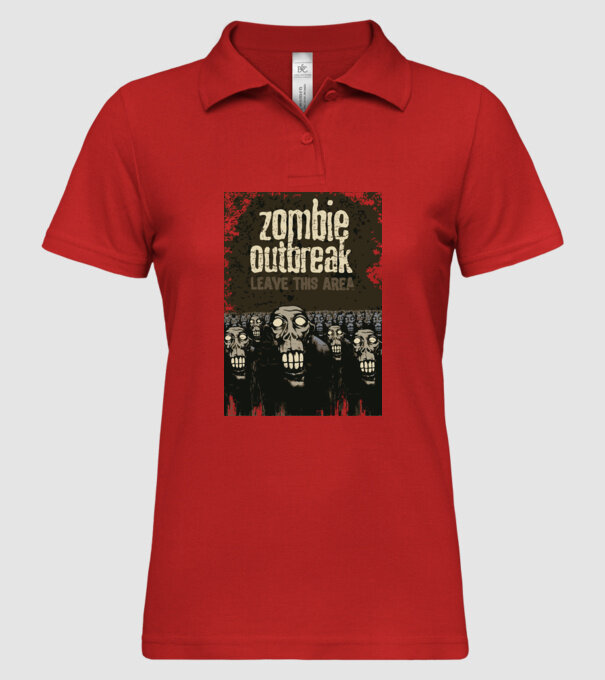 Zombi veszély 2 minta piros pólón