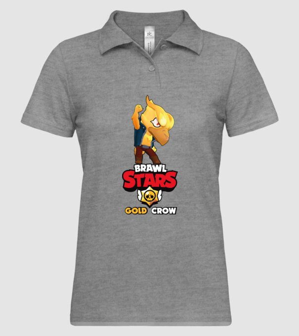 Brawls stars Gold Crow minta szürke pólón