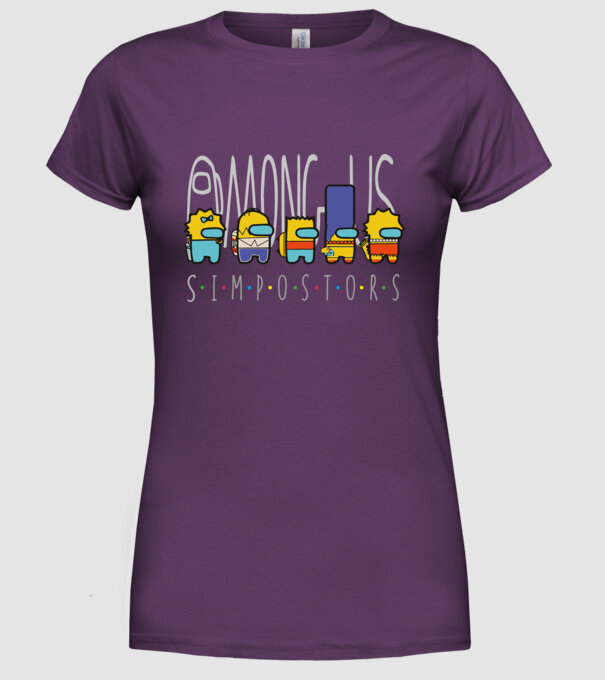 Among us - simpostors impostors simpsons minta lila pólón
