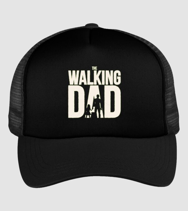 The walking DAD minta fekete pólón