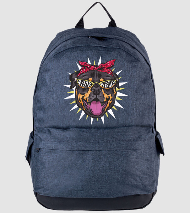 Bulldog - rockabilly minta farmerkék pólón
