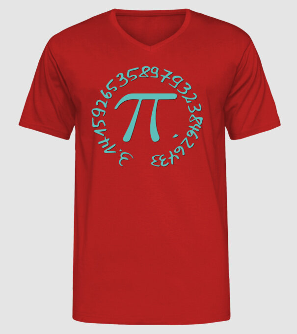 Pi - matematika - 3.14 minta piros pólón