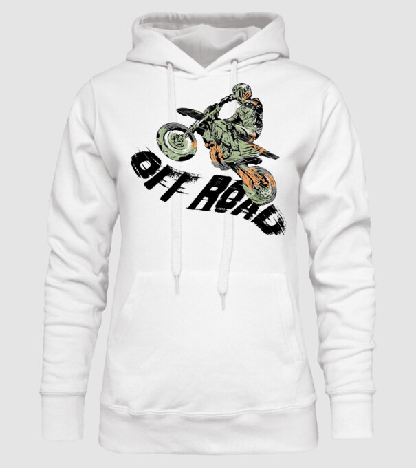 Off road motosport - világos alaphoz minta fehér pólón