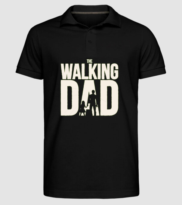 The walking DAD minta fekete pólón