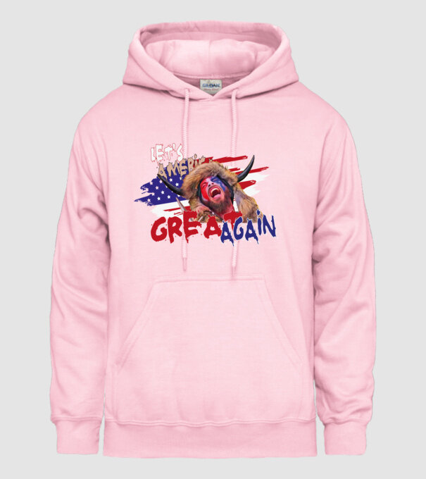 White house - Let's America great again minta világos rózsaszín pólón