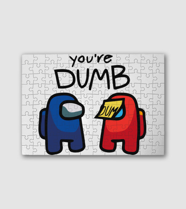 Among us You're dumb - hülye vagy minta fehér pólón