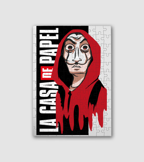 Casa de papel art minta fehér pólón