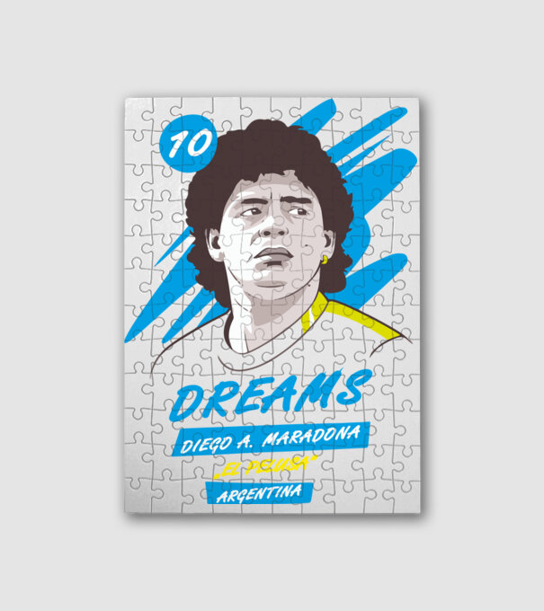 Diego Maradona 1 minta fehér pólón