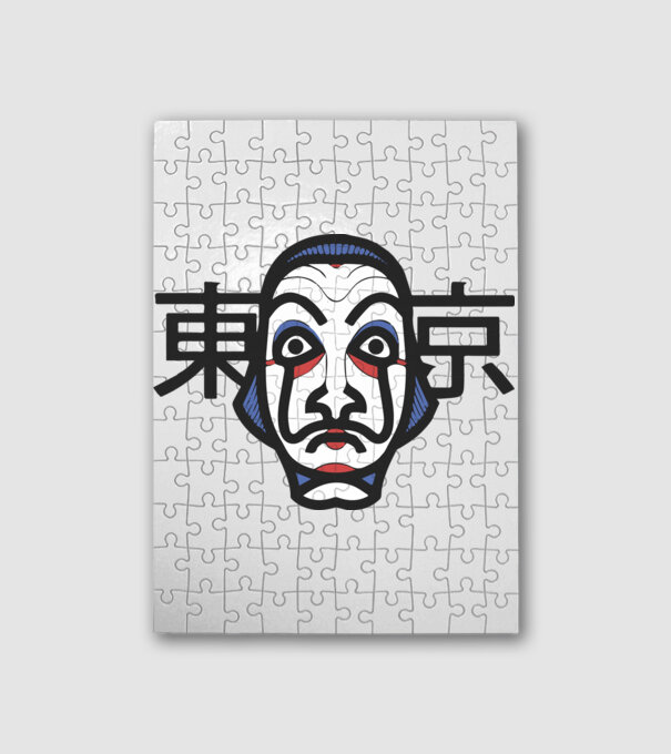 La casa de papel - Japan style minta fehér pólón