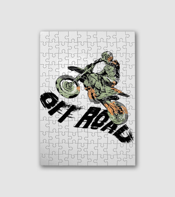 Off road motosport - világos alaphoz minta fehér pólón