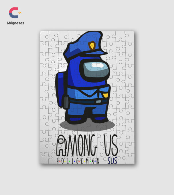 Among us Policeman sus minta fehér pólón