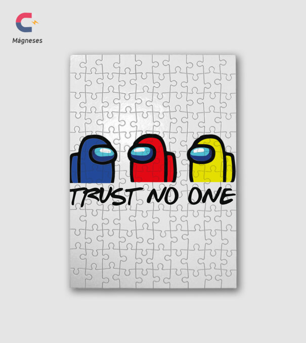 Among us trust no one - ne bízz senkiben  minta fehér pólón