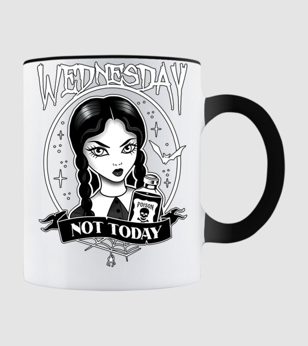 Wednesday not today 2 minta fekete pólón
