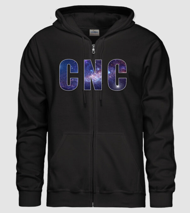 CNC Univerzum minta fekete pólón