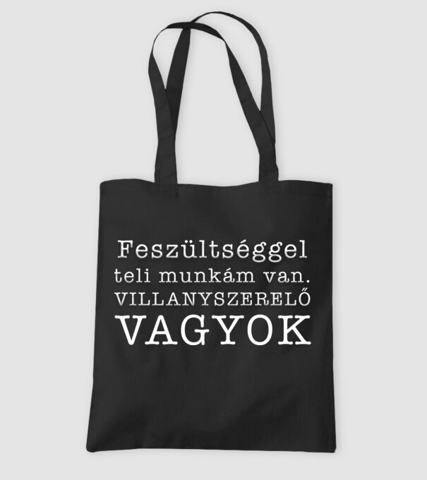 Feszültséggel teli munkám van minta fekete pólón