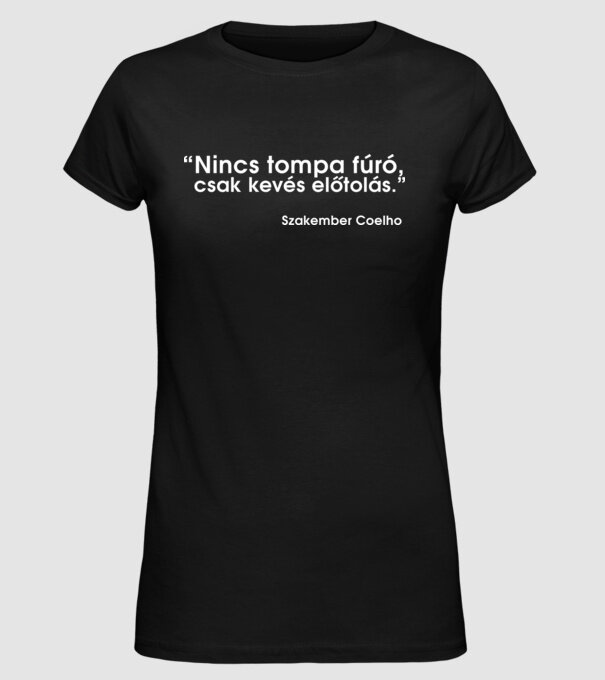 Nincs tompa fúró minta fekete pólón