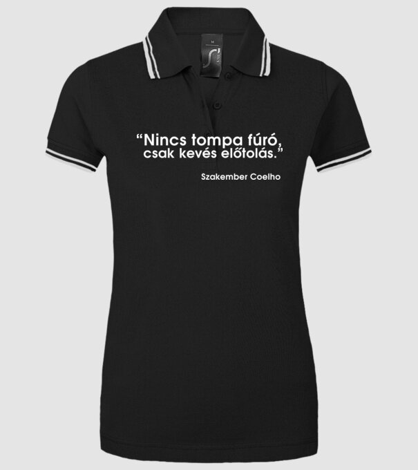 Nincs tompa fúró minta fekete pólón