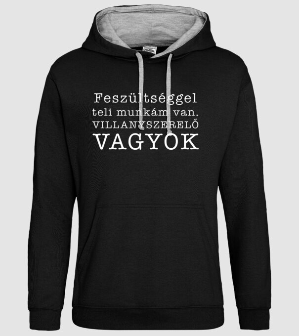 Feszültséggel teli munkám van minta fekete pólón