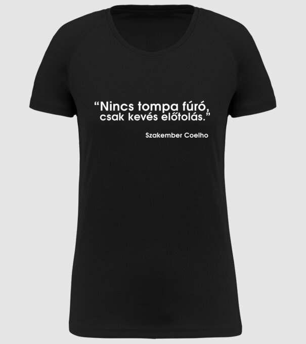 Nincs tompa fúró minta fekete pólón