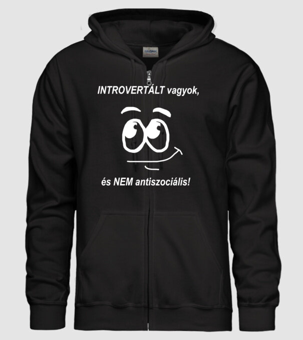 introvertált vagyok nem antiszociális fekete minta fekete pólón